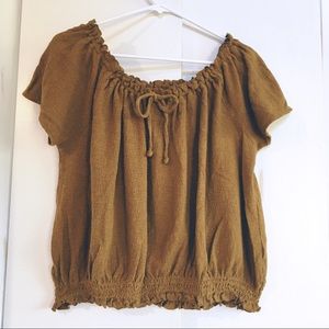 Madewell Texture and Thread Drawstring Top XL